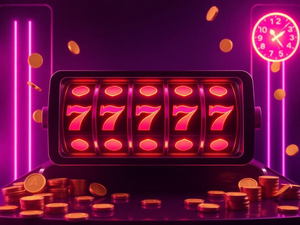 Glowing slot reels at Mr Fortune